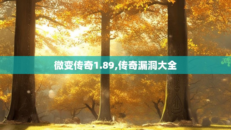 微变传奇1.89,传奇漏洞大全