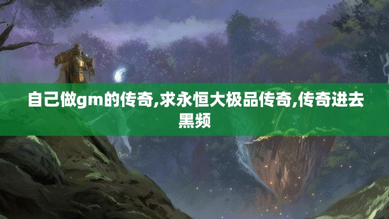 自己做gm的传奇,求永恒大极品传奇,传奇进去黑频