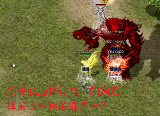 传奇私服排行榜：如何选择最适合你的服务器？