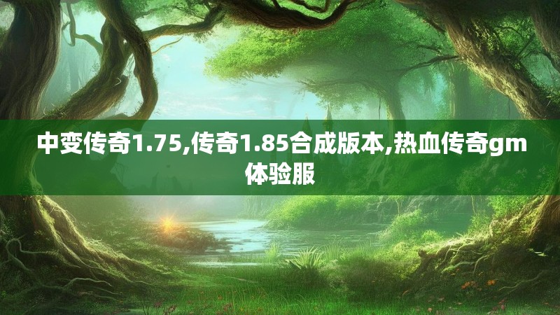 中变传奇1.75,传奇1.85合成版本,热血传奇gm体验服