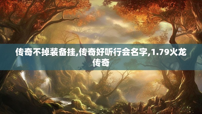 传奇不掉装备挂,传奇好听行会名字,1.79火龙传奇