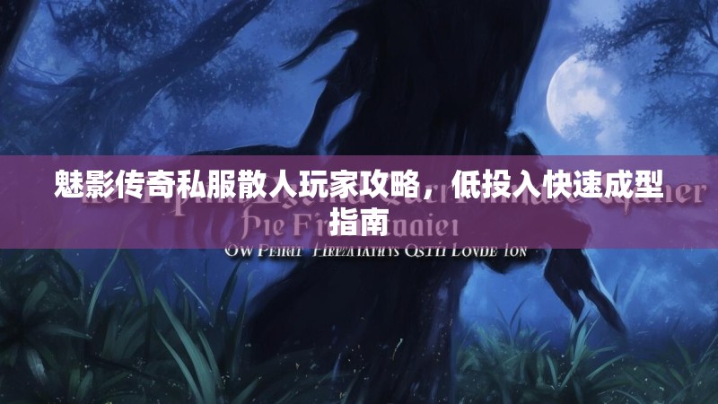 魅影传奇私服散人玩家攻略，低投入快速成型指南