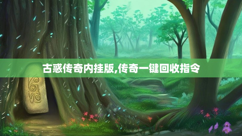 古惑传奇内挂版,传奇一键回收指令