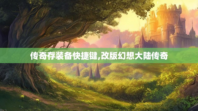 传奇存装备快捷键,改版幻想大陆传奇