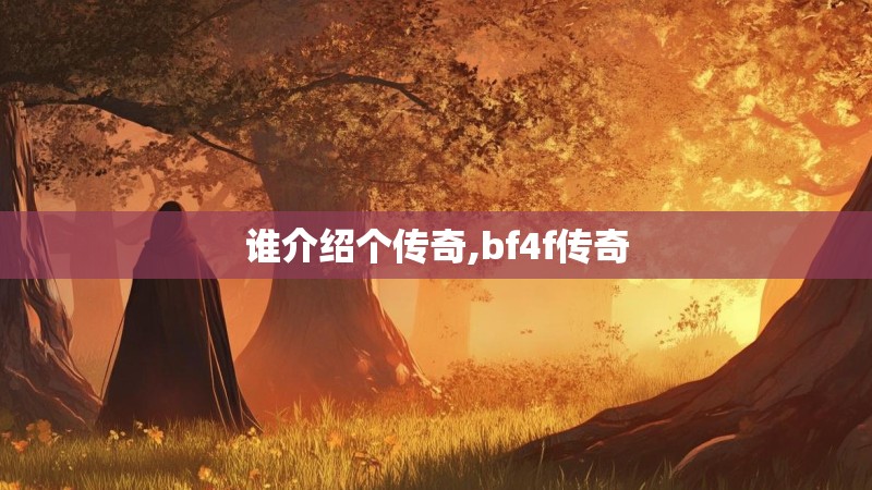 谁介绍个传奇,bf4f传奇