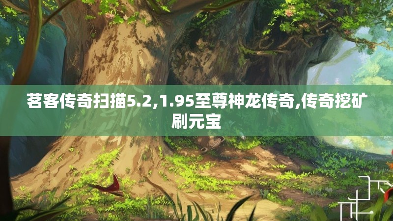 茗客传奇扫描5.2,1.95至尊神龙传奇,传奇挖矿刷元宝