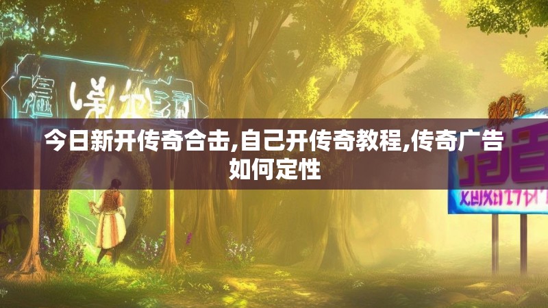 今日新开传奇合击,自己开传奇教程,传奇广告如何定性