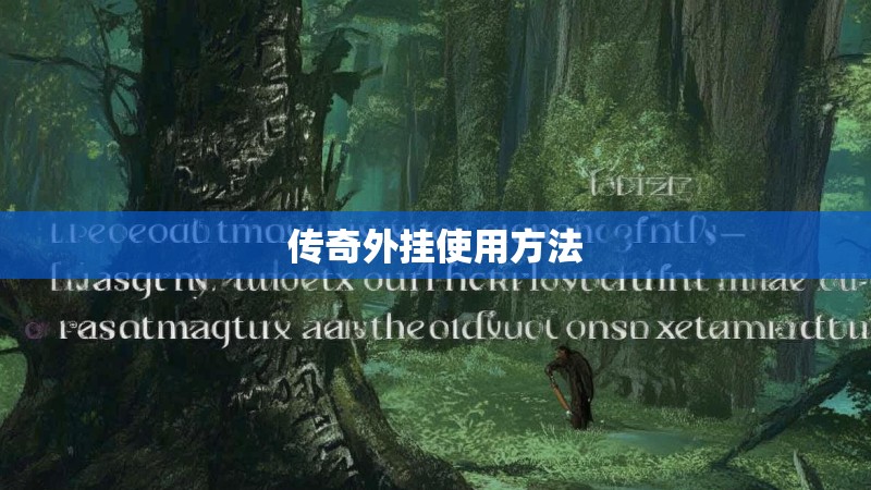 传奇外挂使用方法