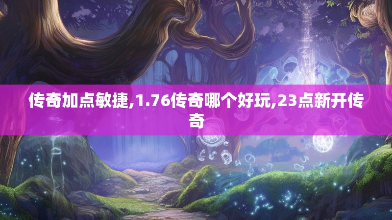 传奇加点敏捷,1.76传奇哪个好玩,23点新开传奇