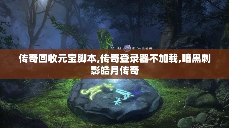 传奇回收元宝脚本,传奇登录器不加载,暗黑刺影皓月传奇