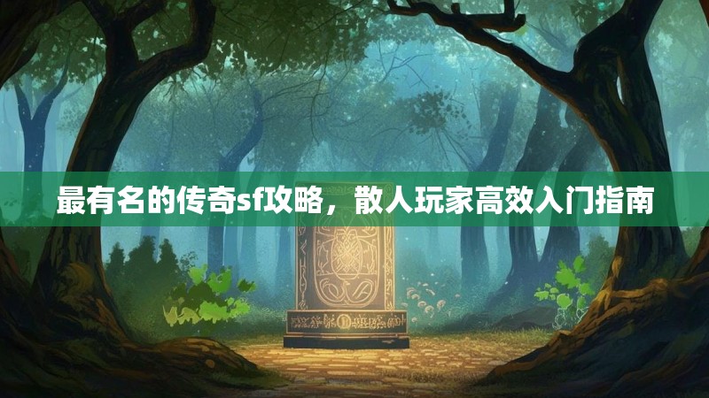 最有名的传奇sf攻略，散人玩家高效入门指南