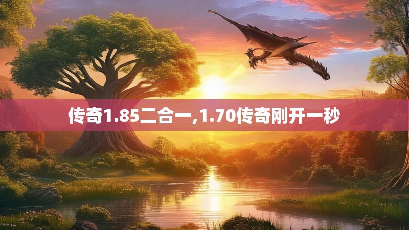 传奇1.85二合一,1.70传奇刚开一秒