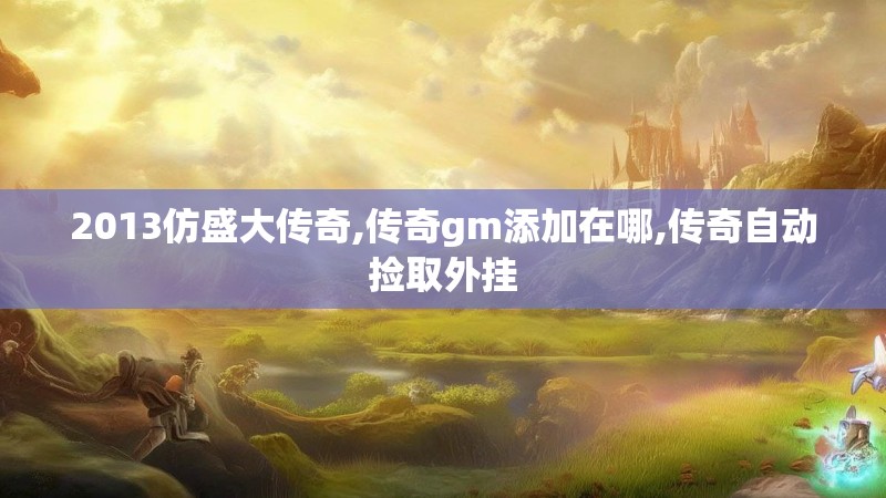 2013仿盛大传奇,传奇gm添加在哪,传奇自动捡取外挂