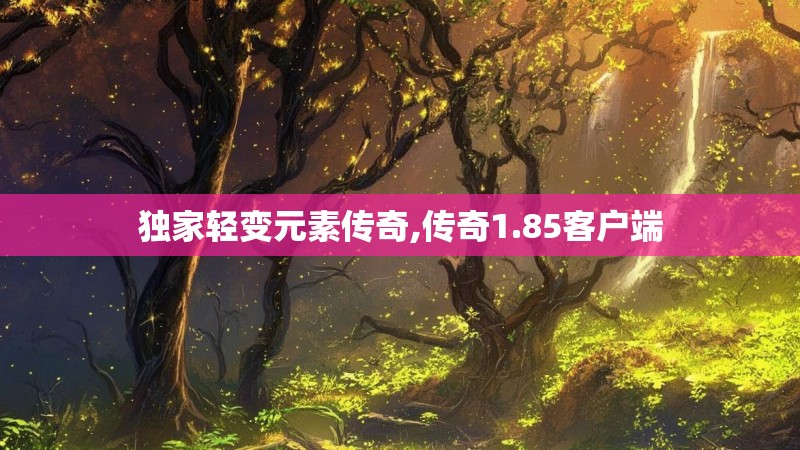 独家轻变元素传奇,传奇1.85客户端