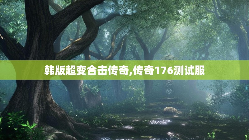 韩版超变合击传奇,传奇176测试服