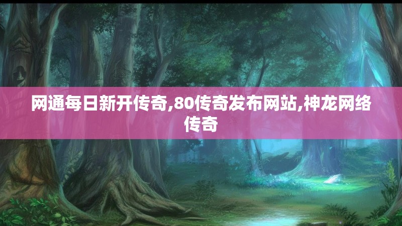 网通每日新开传奇,80传奇发布网站,神龙网络传奇