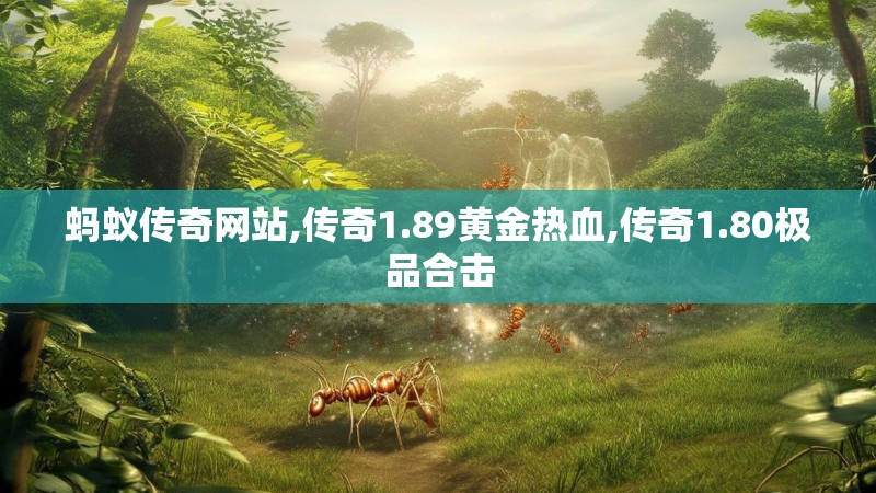 蚂蚁传奇网站,传奇1.89黄金热血,传奇1.80极品合击