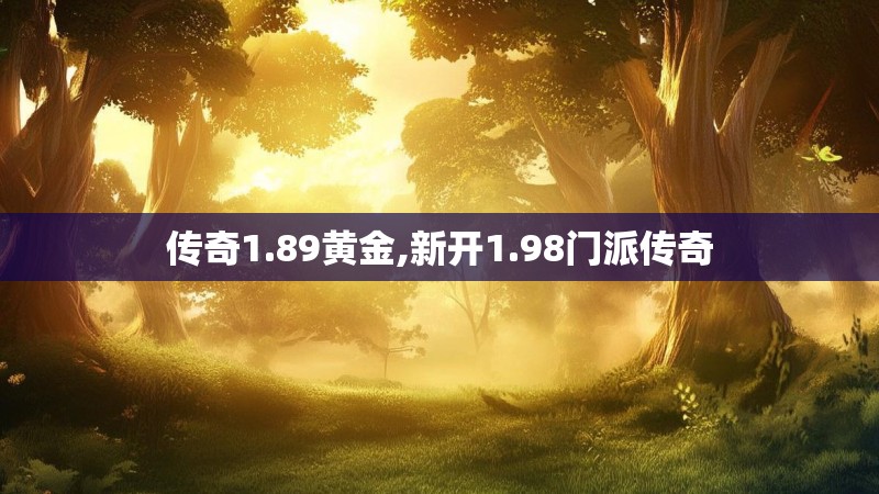 传奇1.89黄金,新开1.98门派传奇