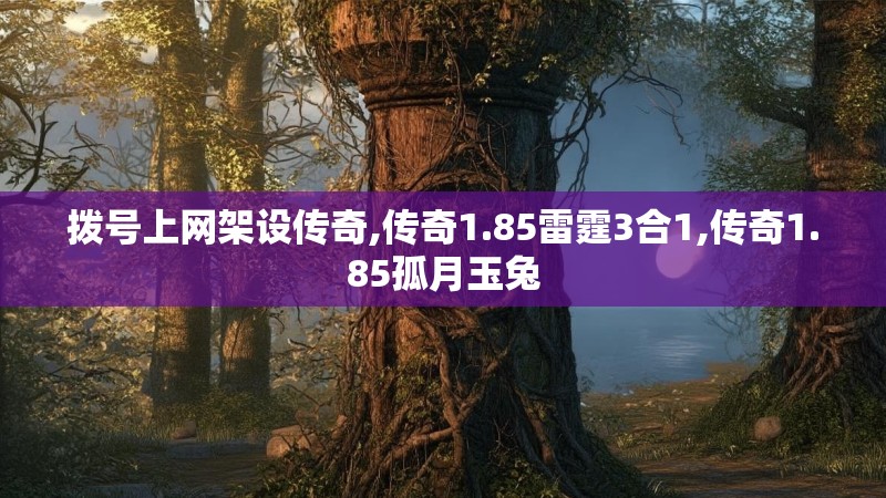 拨号上网架设传奇,传奇1.85雷霆3合1,传奇1.85孤月玉兔