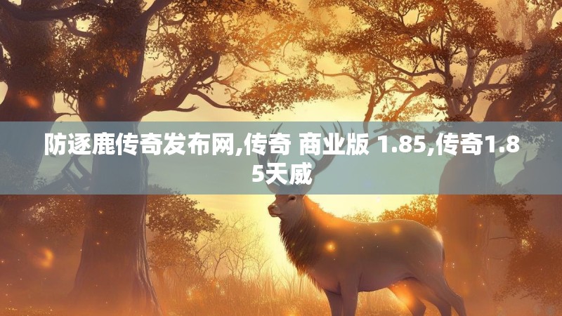 防逐鹿传奇发布网,传奇 商业版 1.85,传奇1.85天威