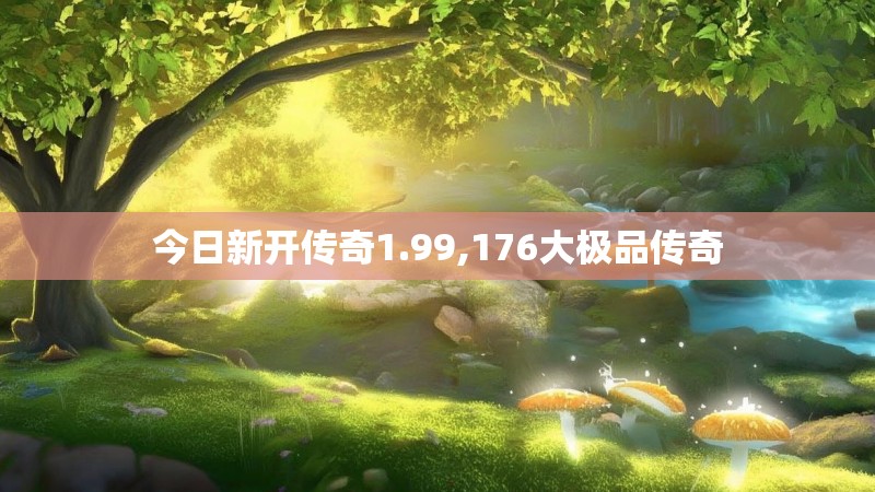 今日新开传奇1.99,176大极品传奇