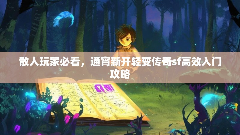 散人玩家必看，通宵新开轻变传奇sf高效入门攻略