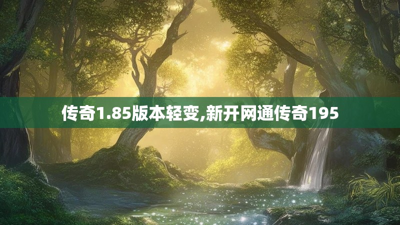 传奇1.85版本轻变,新开网通传奇195