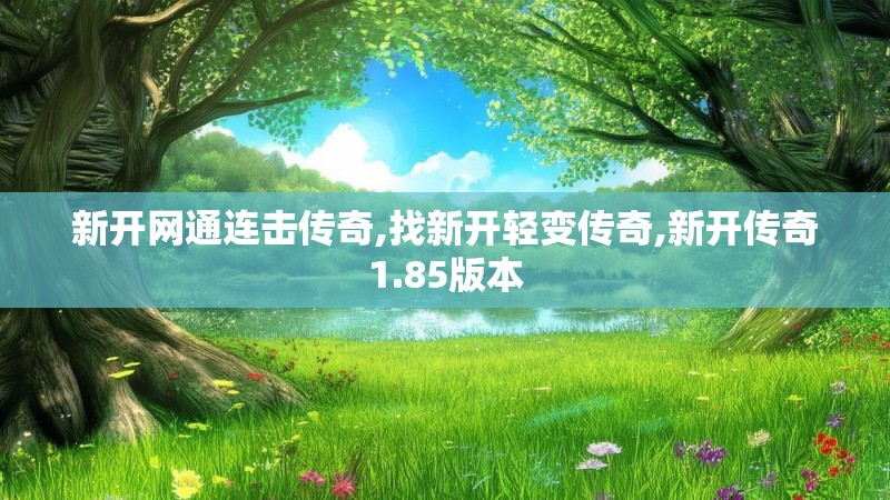 新开网通连击传奇,找新开轻变传奇,新开传奇1.85版本