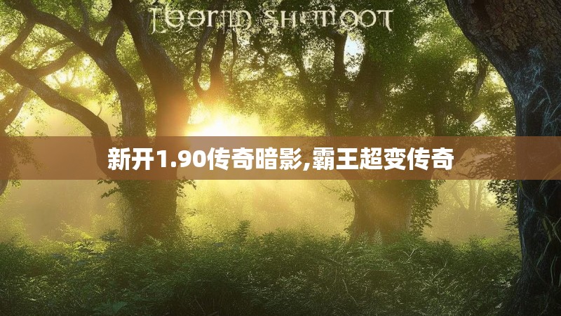 新开1.90传奇暗影,霸王超变传奇