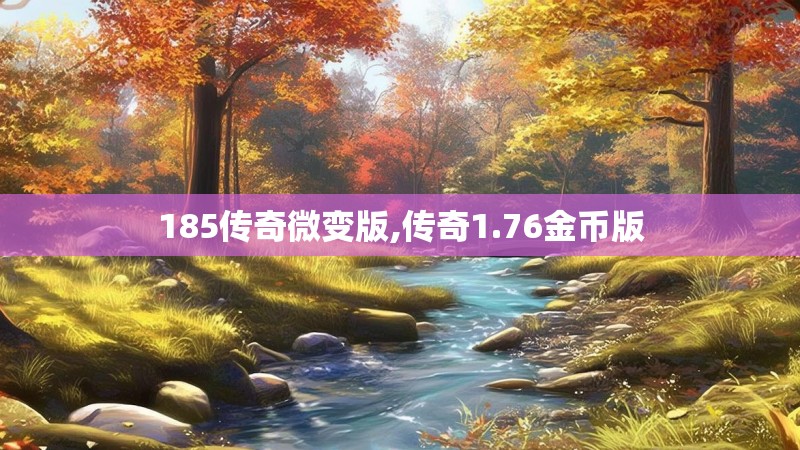 185传奇微变版,传奇1.76金币版