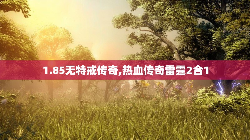1.85无特戒传奇,热血传奇雷霆2合1