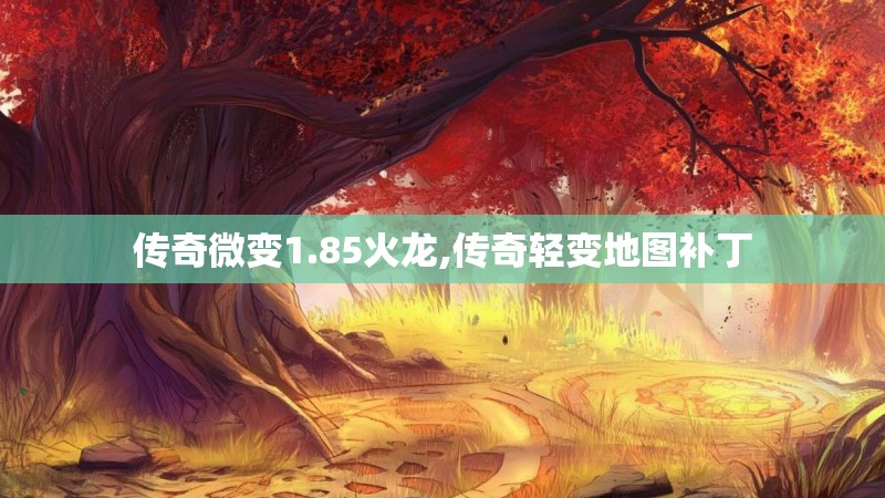 传奇微变1.85火龙,传奇轻变地图补丁