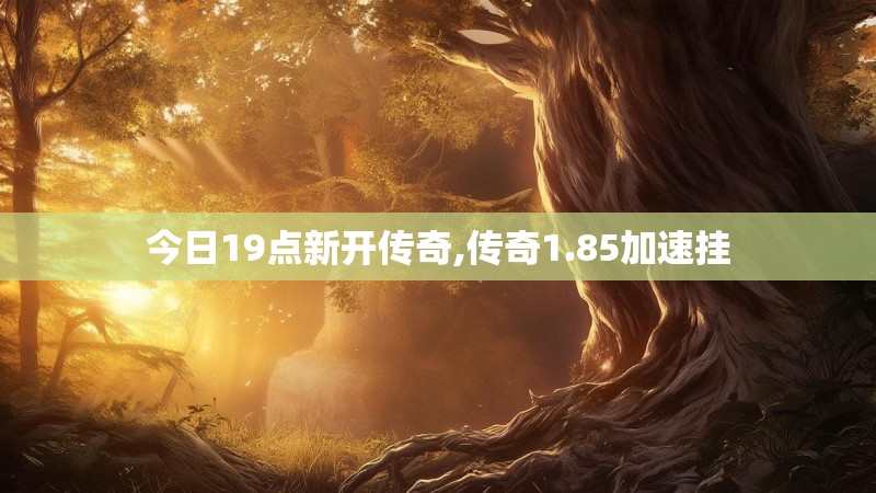 今日19点新开传奇,传奇1.85加速挂