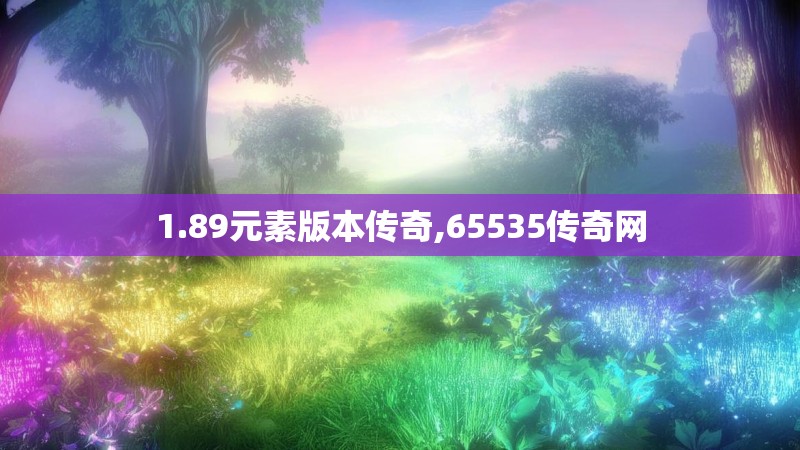 1.89元素版本传奇,65535传奇网