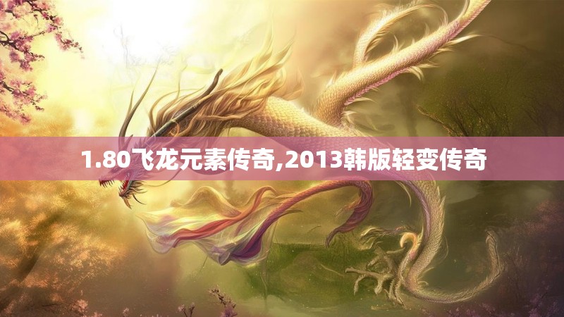1.80飞龙元素传奇,2013韩版轻变传奇