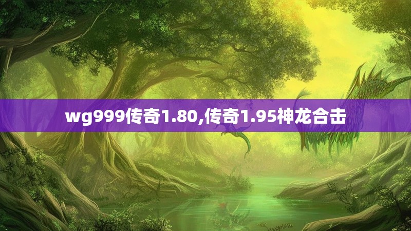 wg999传奇1.80,传奇1.95神龙合击