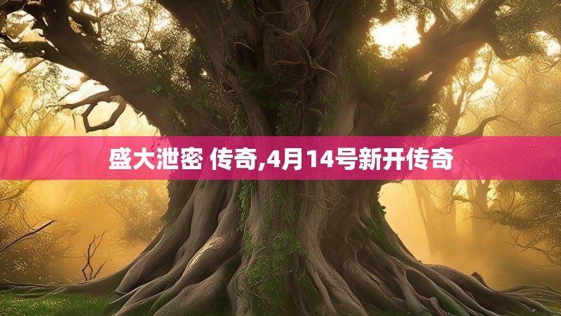 盛大泄密 传奇,4月14号新开传奇