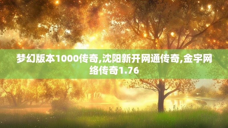 梦幻版本1000传奇,沈阳新开网通传奇,金宇网络传奇1.76