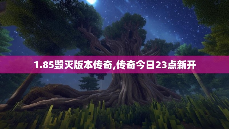1.85毁灭版本传奇,传奇今日23点新开