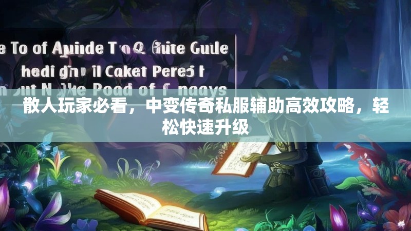 散人玩家必看，中变传奇私服辅助高效攻略，轻松快速升级