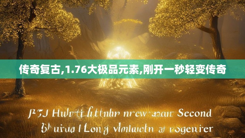 传奇复古,1.76大极品元素,刚开一秒轻变传奇