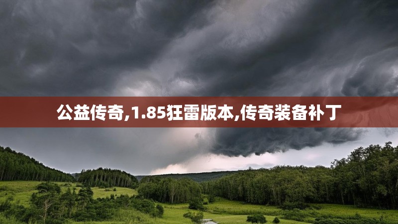 公益传奇,1.85狂雷版本,传奇装备补丁