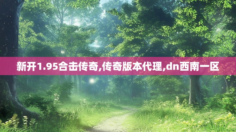 新开1.95合击传奇,传奇版本代理,dn西南一区