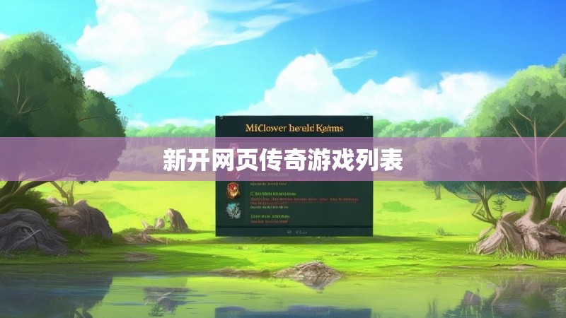 新开网页传奇游戏列表