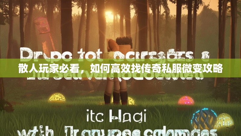 散人玩家必看，如何高效找传奇私服微变攻略