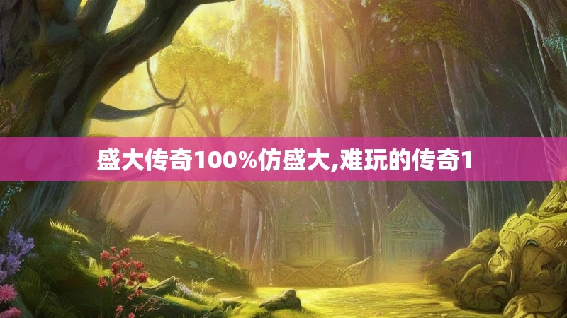 盛大传奇100%仿盛大,难玩的传奇1