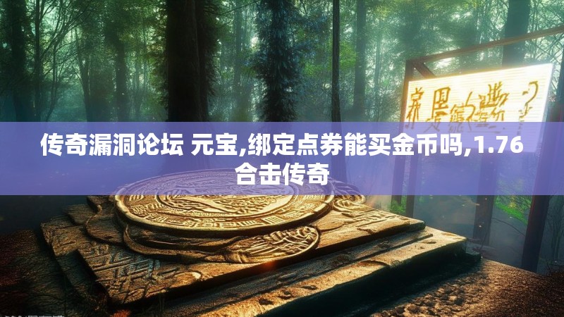 传奇漏洞论坛 元宝,绑定点券能买金币吗,1.76合击传奇