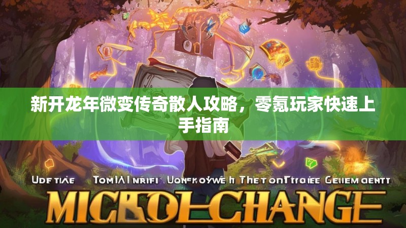 新开龙年微变传奇散人攻略，零氪玩家快速上手指南