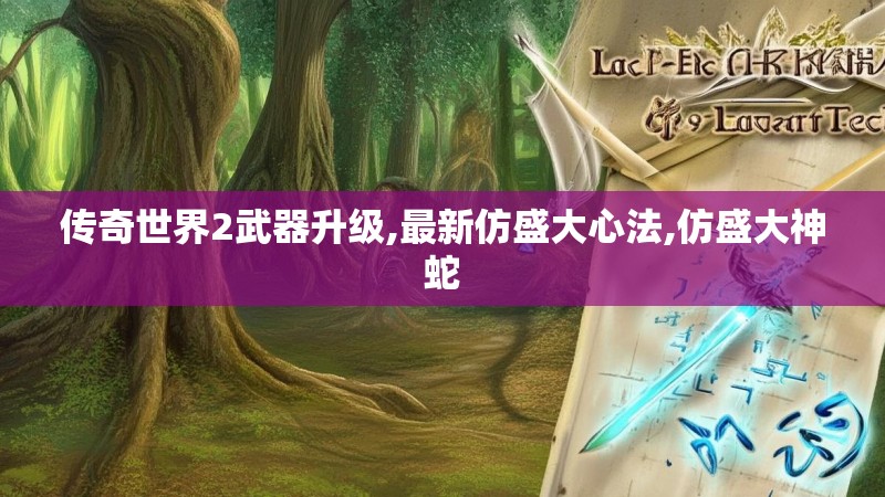 传奇世界2武器升级,最新仿盛大心法,仿盛大神蛇