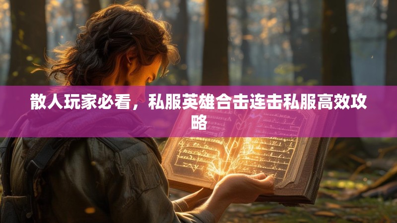 散人玩家必看，私服英雄合击连击私服高效攻略